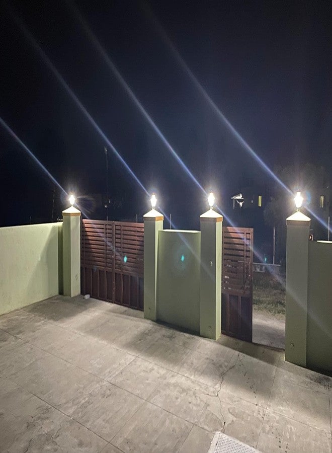 INVENTAA New FABULA LH Gate Light for Home Gate Waterproof (Silver Gloss) IP65 Unbreakable SS Finish Outdoor Gate Light for Home and Commercial Spaces | Pillar Garden Lights (Set of 2) - Image 4